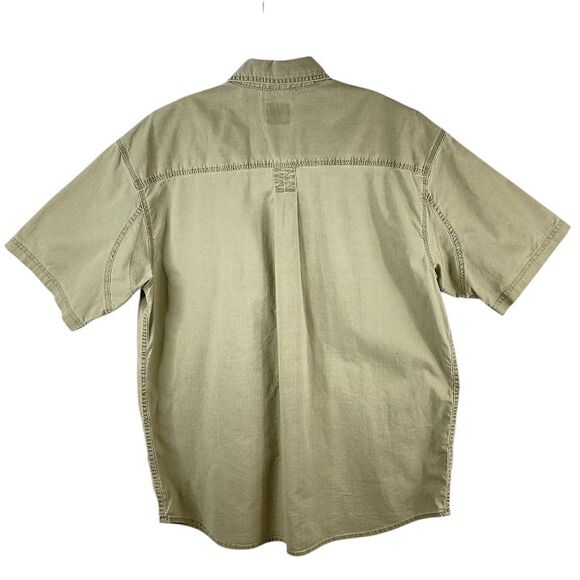 Vintage John Deere Button Shirt L Work Uniform Mechanic Farm Ranch Cowboy Casual - Picture 2 of 7